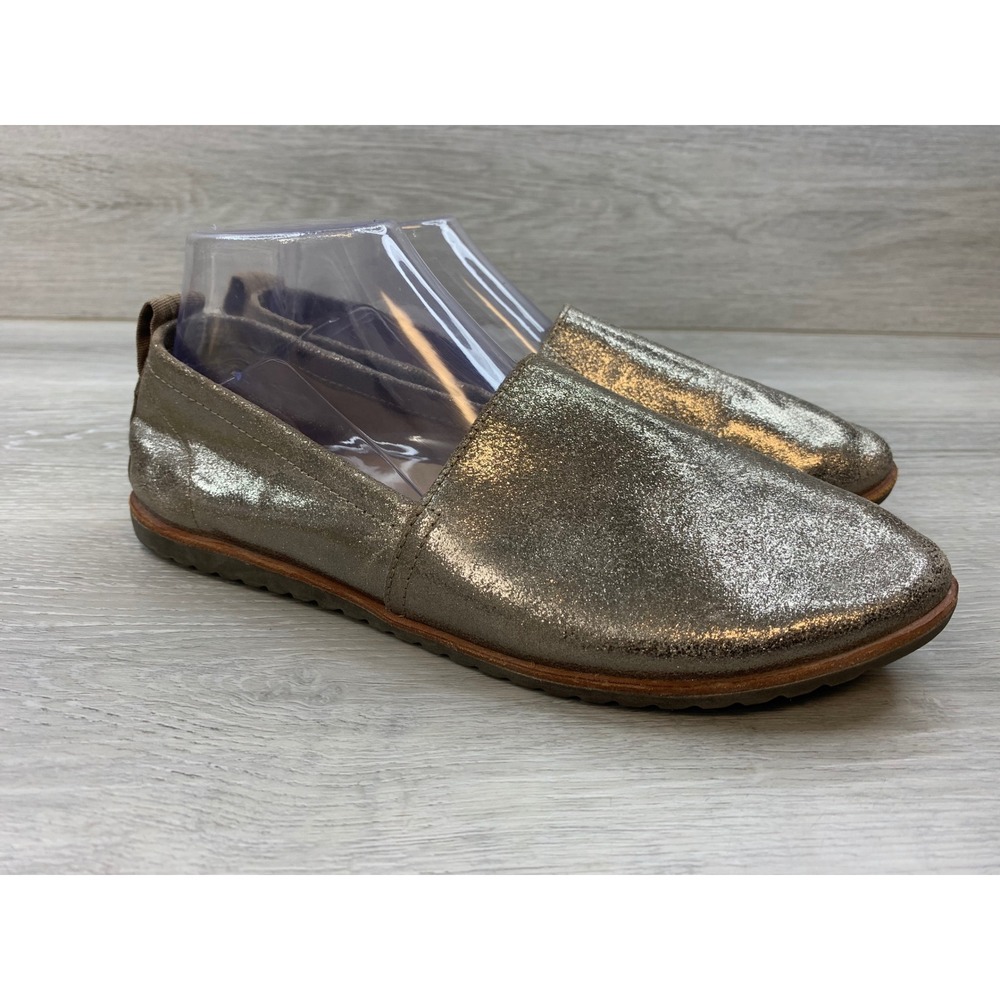 Sorel Ella Slip On Shoes Women's 10 Metallic Bronze Flats Casual Shoes